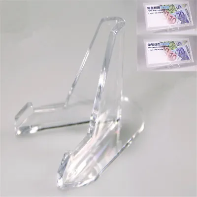 2 Small Display Stand Clear Acrylic Easel Holder For Pocket Watche Lighter Knife • $7.95