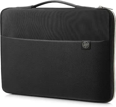HP Duotone 17 Inch Padded Carry Sleeve For Laptop Chromebook Mac Black Gold • £23.70