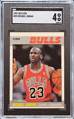 Michael Jordan #59 SGC 4 VG-EX (Chicago Bulls) 1987-88 Fleer Basketball • $249.99