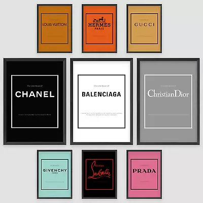 £7.99 • Buy Fashion Designer Brand Home Gift Wall Art Poster Print Picture Canvas A3 A4