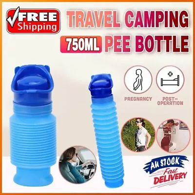 Travel Camping Pee Bottle Portable Urinal Female Emergency Kit Car Toilet Male • $11.89