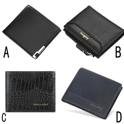 Slim Men's Short Clutch Bilfold Leather Wallet Cash Card Holder Purse Gift US • $6.89