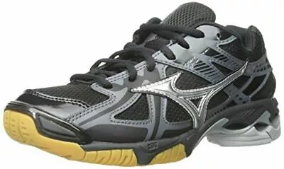 Womens Mizuno Wave Wave Bolt 4 Volleyball Shoes Size 6 Black Grey 430188.9073 • $34.99