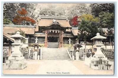 C1910 The Suwa Shrine Nagasaki Japan Steps Entrance Posted Antique Postcard • $29.95