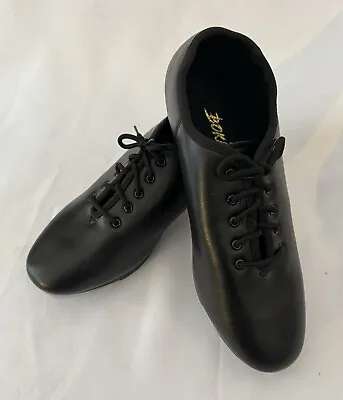 Mens Split Sole Jazz Tap Dance Shoe Black Leather  Size 11 Lace UP • $19.50