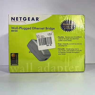 Netgear Powerline Network Bridge Wall Plugged Ethernet Extender XE102US PS2 XBOX • $29.95