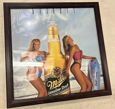 Framed Miller Poster 22x22 Detroit Beach Swim Suit Models  • $15.29