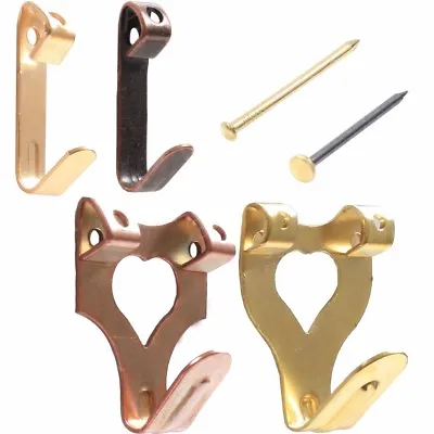 CHOOSE PICTURE/PHOTO FRAME HANGERS OR PINS Small/Large Mirror Hooks Fixing Nails • £3.79