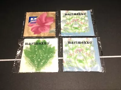 Marimekko Cocktail Napkins Light Paper LOT Of 4 Packages Of 20 • $9.99