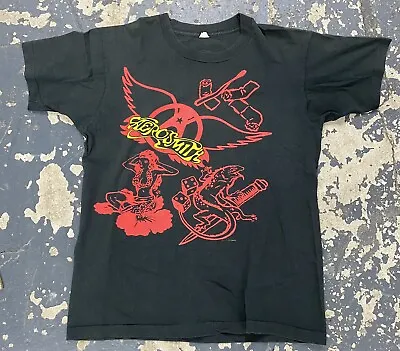 Vintage 1988 Original Aerosmith Permanent Vacation T Shirt Single Stitch Sz Lg • $75