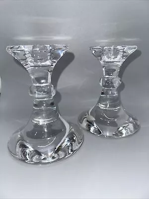 Set Of 2 Val St. Lambert Chandelier Ingo 5.5  Candlesticks Set Of 2 Excellent! • $150.99