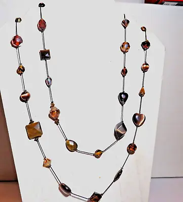 Dabby Reid Annie's Illusion 45  Long Necklace - Browns Semi-gemstones. Crystals • $45