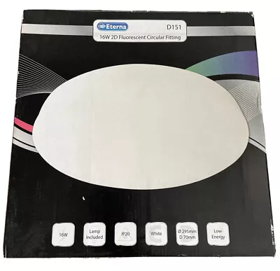 £14.95 • Buy Eterna D151 16w 2D Fluorescent Circular Fitting White Low Energy