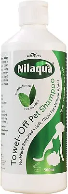 £11.24 • Buy Nilaqua Waterless Towel-Off Pet Shampoo Peppermint With Flea Repellent 500ml