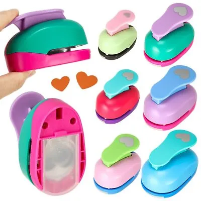 DIY Handmade Paper Shaper Cutter Embossing Cards Making Heart-shaped Hole Punch • £5.53