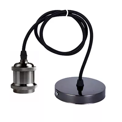 E27 Screw Bulb Socket 3 FT DIY Vintage Lamp Holder Retro Hanging Pendant Adapter • $8.36