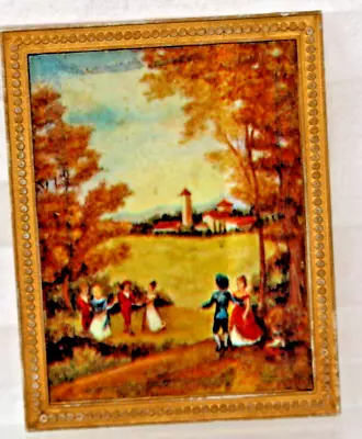 Ideal Petite Princess Dollhouse Faux Painting Vintage OfCouples In A Field 3 X2  • $6