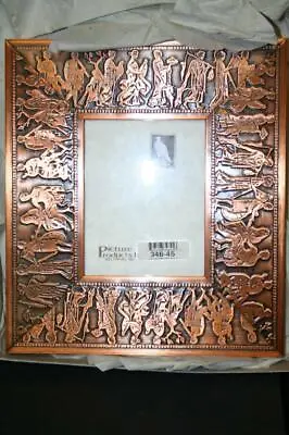 Fine Italian Moulding Etched Bronze Photo Frame For 4x5 W Glass Ppi Hand Crafted • $19