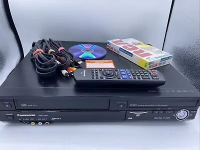 Panasonic DMR-EZ485V DVD VHS VCR Recorder W/Remote Cords Blank Media • $209.88