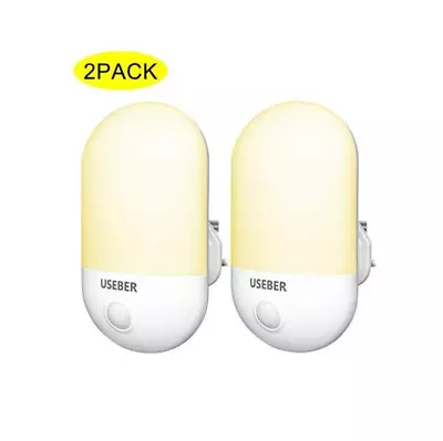 Automatic LED Kids Night Light Plug In Energy Saving Dusk 2 Dawn Sensor 2 Pack • £10