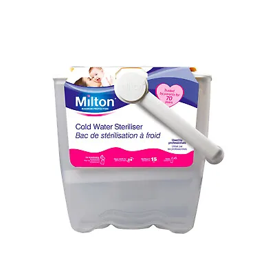 £16.45 • Buy Milton Cold Water Steriliser Bucket Baby Feeding Bottles Large 5L