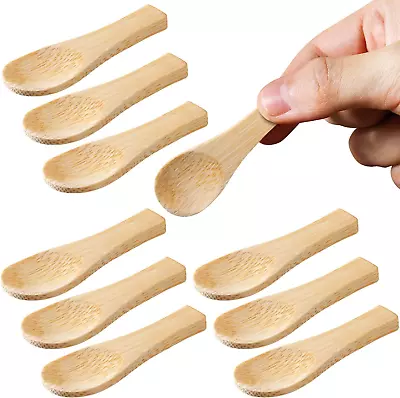 10 Pcs Handmade Tiny Wooden Spoons 2.3 Inch Mini Spoons Small Salt Spoons For Sp • $17.57