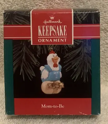 1992 Hallmark Keepsake Mom-To-Be - Chicken / Hen On Egg Ornament - NEW • $5.99