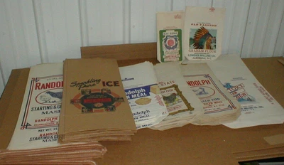 $179.10 • Buy VTG Flour Corn Meal Winston Salem Mills Greensboro NC Purdy VA Lot 83 Old Bags
