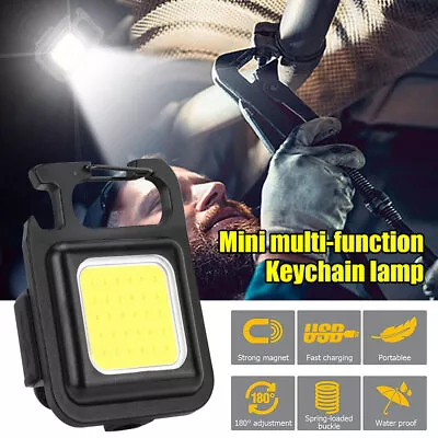 800 Lumens Mini COB Flashlights Bright Rechargeable Keychain Small Pocket Light • $1.99