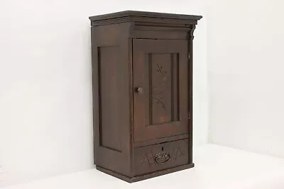 Victorian Eastlake Antique Oak Medicine Or Spice Cabinet #46267 • $785