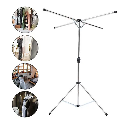 Portable Tripod Clothes Drying Rack Steel Laundry Coat Foldable Stand Hanger  • $33.25