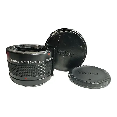 🔥 Vivitar MC 75-205mm 2X Matched Multiplier For M/MD (Minolta) W/ Case 🔥 • $11.96