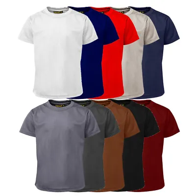 £3.99 • Buy  Girls Boys Plain Tee(T-SHIRT)shirts Kids Crew Neck School Uniform PE Top Vest 