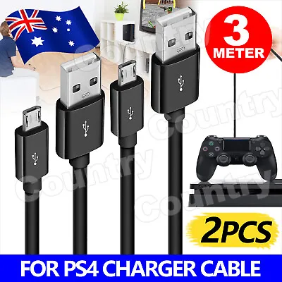 $6.45 • Buy 2PCS USB Charger Charging Cable Cord For PS4 PLAYSTATION 4 Controller
