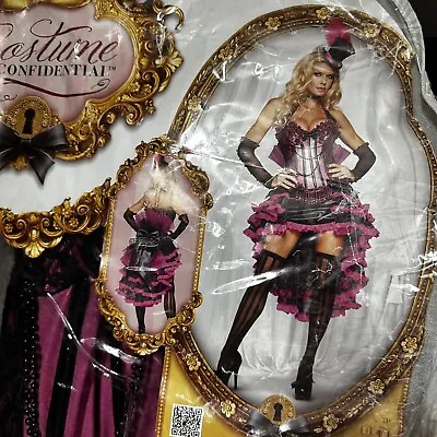 Burlesque Beauty Costume Confidential Halloween Adult Women L Pink Black W/Wig • $99.99
