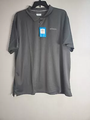 Columbia Men's Utilizer Polo Shirt Shark Heather Grey Size 3XL New With Tag • $27