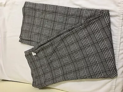 New Time And Tru Women Pants Houndstooth Black White Plum XXL (20) • $12.91