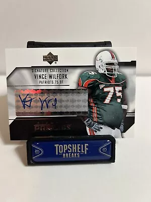 2004 Upper Deck Diamond Prosigs Collection #SC-VW Vince Wilfork RC Auto • $34.99