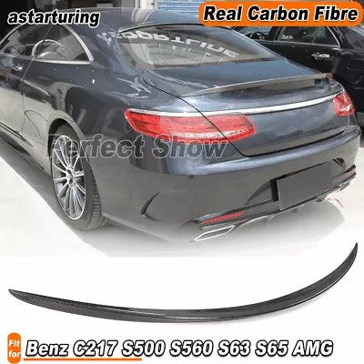 Fit For Benz C217 S500 S560 S63 S65 AMG Coupe REAL Carbon Rear Spoiler Wing Lip  • $155.57