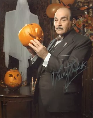 POIROT Episode HALLOWE’EN PARTY Photo Signed By David Suchet - UACC DEALER • £95