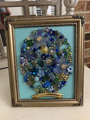 Vintage And Contemporary Jewelry Art Framed • $60
