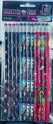 Monster High Pencil Pack 12 Pieces Unopened  2014 • $5.99