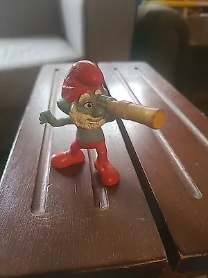 Vintage Smurfs  Happy Meal Toy/Cake Topper Papa Smurf Figure 3  Tall   • $4