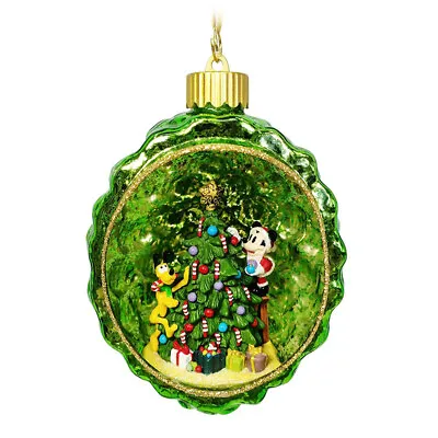 Disney Christmas Light Up - Mickey Mouse And Pluto Pine Cone Ornament NEW • $33.75