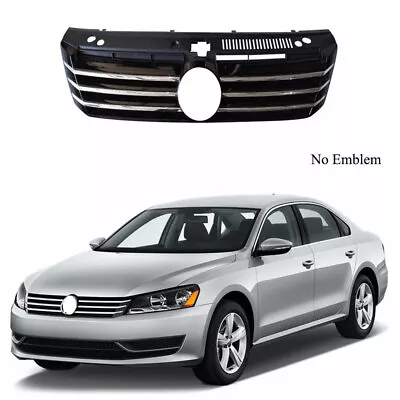 Chrome Front Bumper Center Grill Grille Fit For VW Passat 2012-2015 B7 No Emblem • $63.82