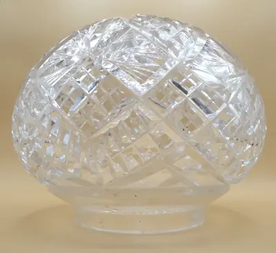 Vintage Art Deco Cut Glass Crystal Mushroom Lampshade Large 7.5  • £35