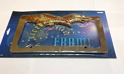 Eagle Chrome/gold Metal License Plate Frame  Lpf-476c/g • $20