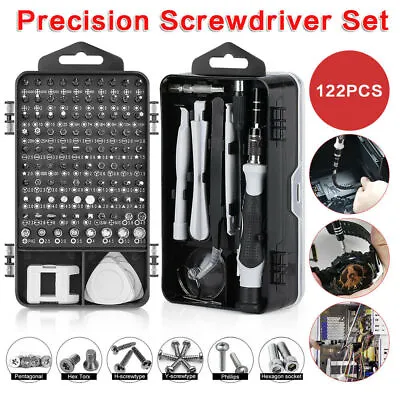 122 In 1 Precision Screwdriver Set Magnetic Repair Tool Bits For Phone Laptop PC • £8.99