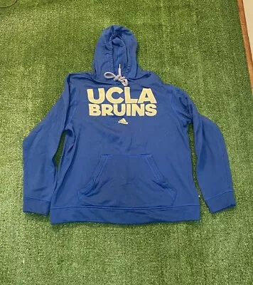 UCLA Bruins Adidas Blue And Gold Drawstring Hoodie Sweatshirt. Size Large • $13.99