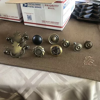 Lot Of Vintage Furniture Drawer Pulls & Secretary Knobs Various Metals • $13.99